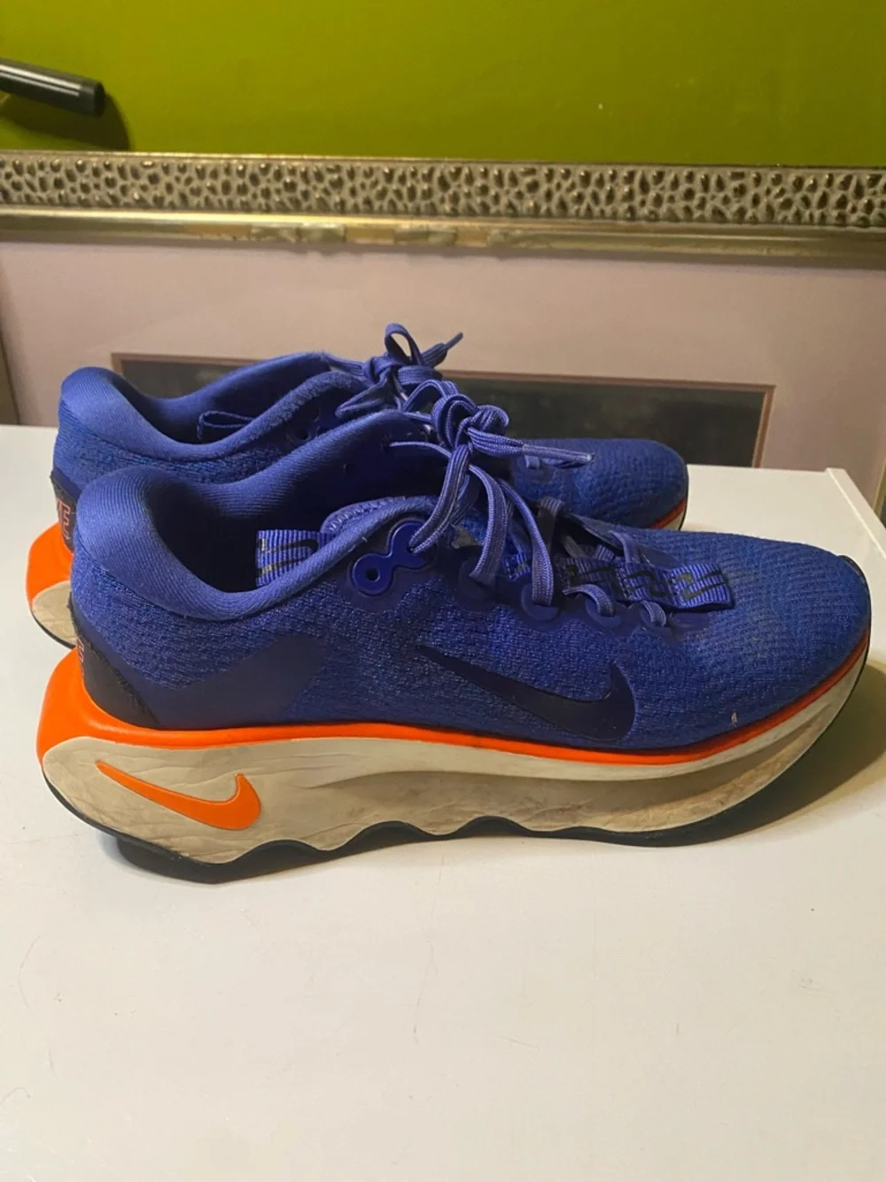 Boys  Running Sneakers in Blue with Orange Accent - Picture 2 of 3